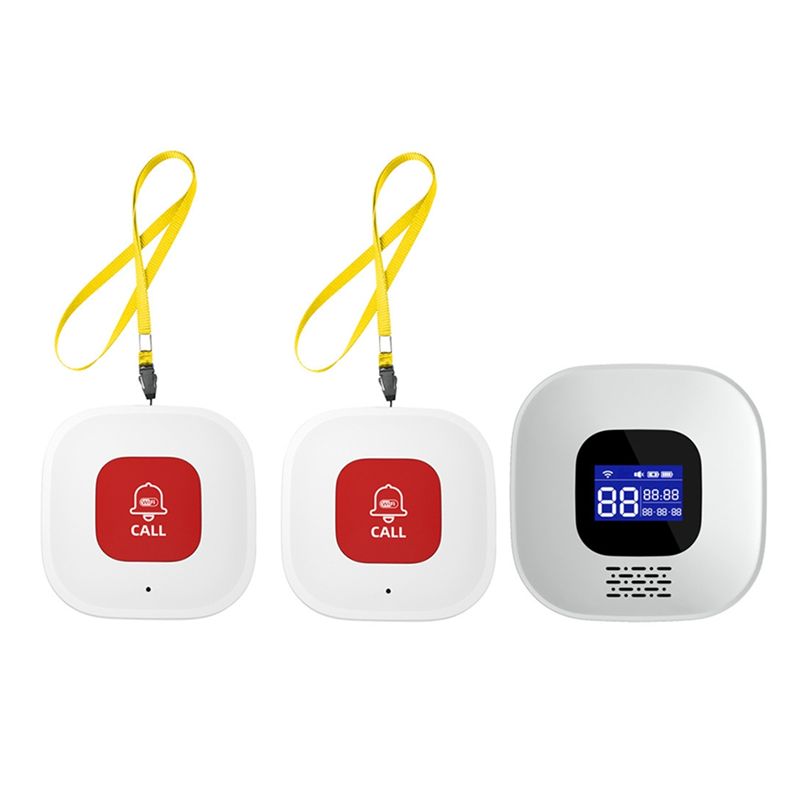 Smart Elderly Home - TuyaスマートWiFi緊急SOSアラートシステム、高齢者介護者用ページャーコールボタン、高齢者、患者、在宅高齢者向け-Y41A