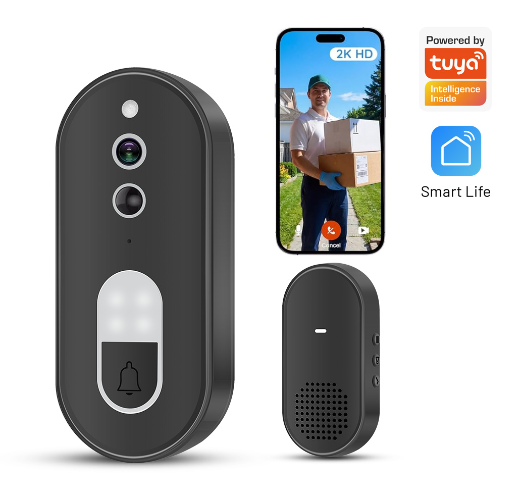 Smart Home Video Doorbell Enhanced Security With Smart Doorbell - Tuya 1080P HD ワイヤレス WiFi ビデオドアベルスマートホームセキュリティカメラ双方向オーディオナイトビジョンモーション検出