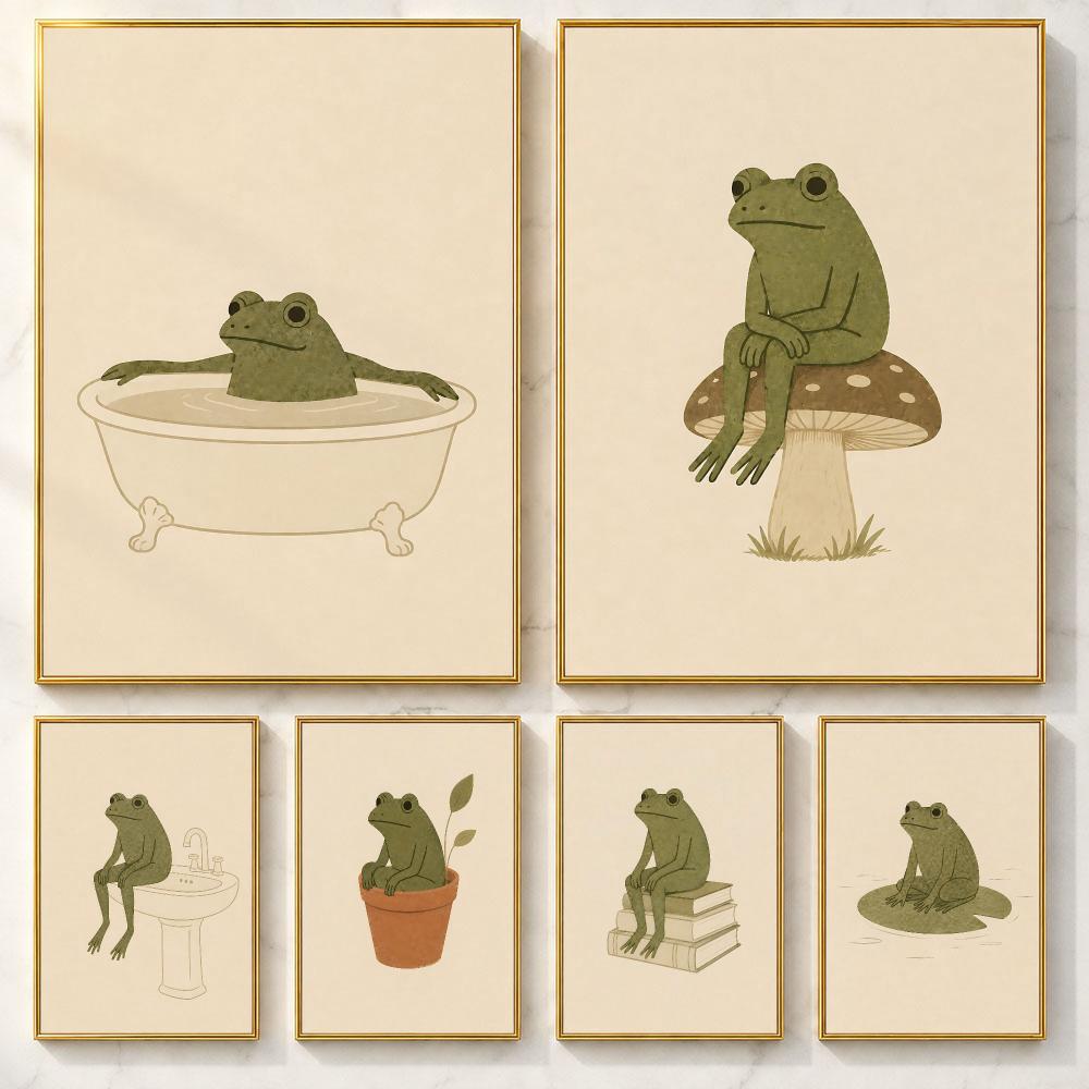 Smart Home Poster - スマートアート F-FrogS ポスター 自己粘着アートポスター デコレーション絵画 ウォールアート