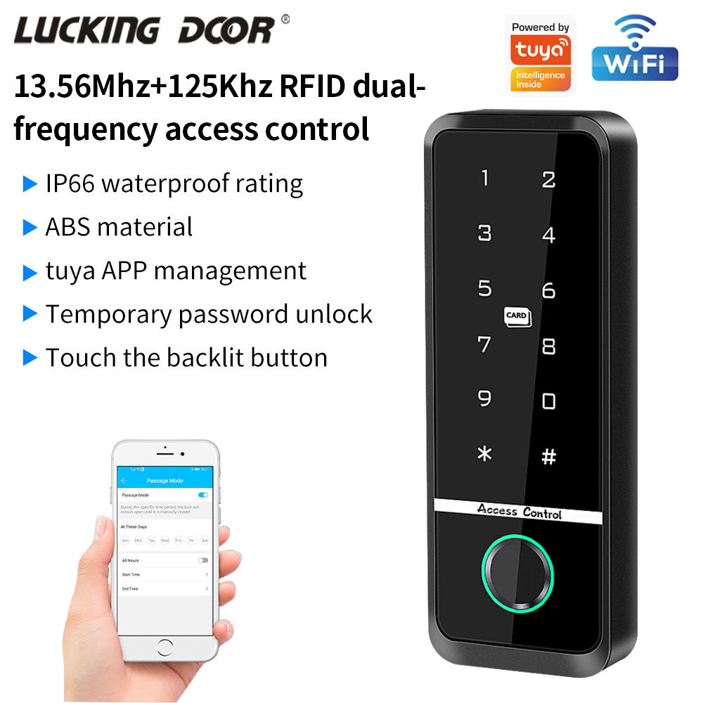 Smart Home Keyboard - サポート Tuya アプリ電子指紋ロックオープナーアクセス制御キーボード防水スマート指紋カードデジタルキーパッド
