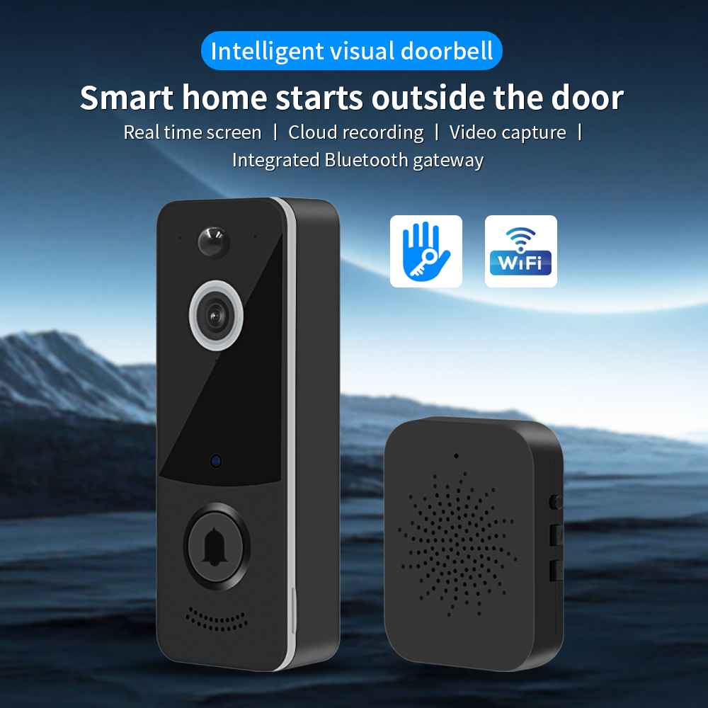 Smart Home Video Doorbell Enhanced Security With Smart Doorbell - 1080P WIFI ビデオドアベル TTLOCK アプリスマートホームドアベルワイヤレスセキュリティカメラドアベル PIR
