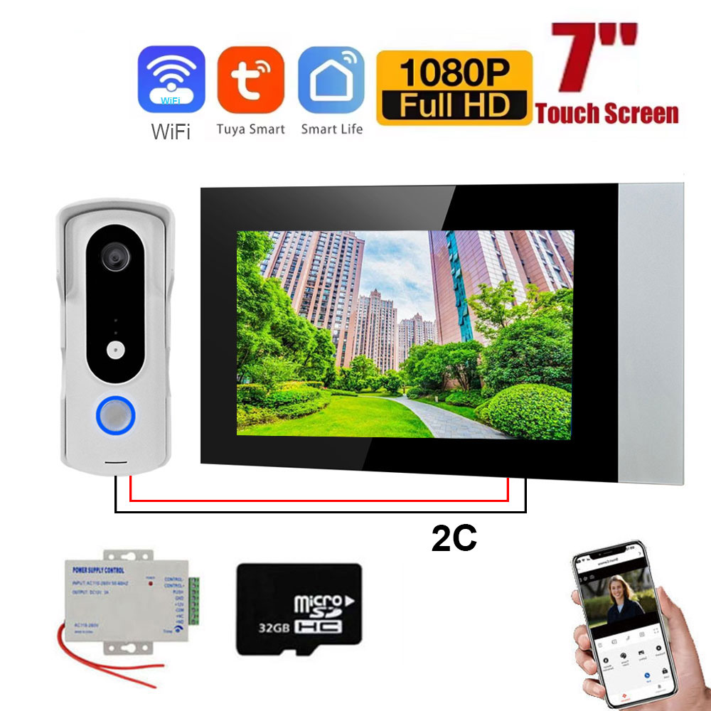 Smart Home Video Doorbell Enhanced Security With Smart Doorbell - 2 ワイヤースマートホーム Tuya Wifi 1080P ビデオインターホンビデオドアホン
