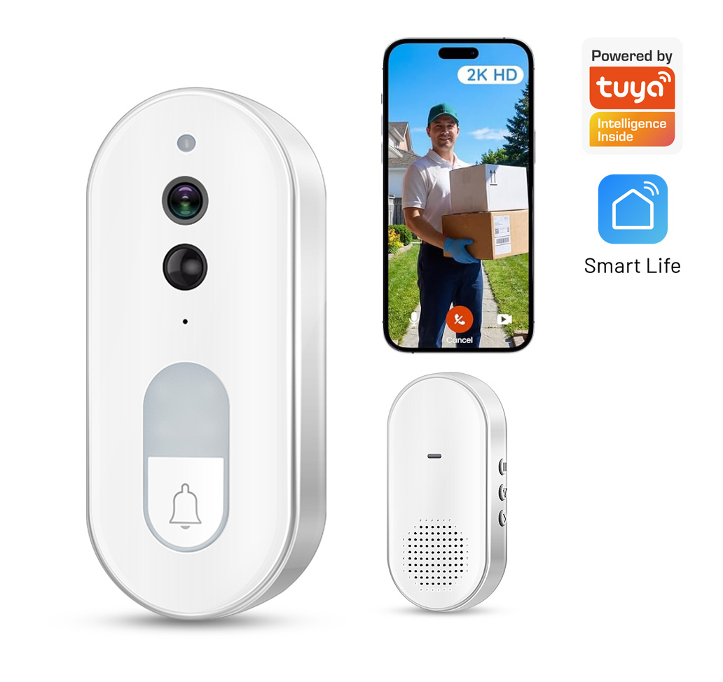 Smart Home Video Doorbell Enhanced Security With Smart Doorbell - Tuya スマートビデオドアベル ワイヤレス 1080P HD 屋外カメラ
