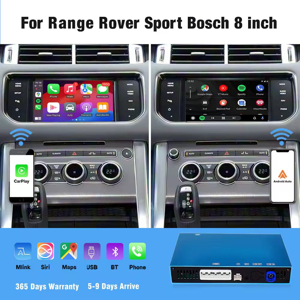 Smart Home Bosch - 2012-2016年式レンジローバースポーツ用、ボッシュシステム対応ワイヤレスCarPlay、Android Auto、AirPlayミラーリング、カメラ、GPSナビゲーション、Apple CarPlay