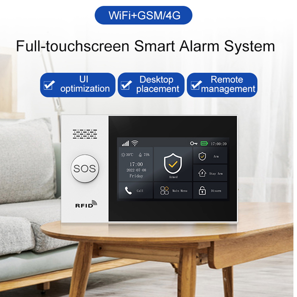 PGST107 4G Tuyaスマートホームアラーム、WiF - Smart Home Ecosystems のレビューと価格