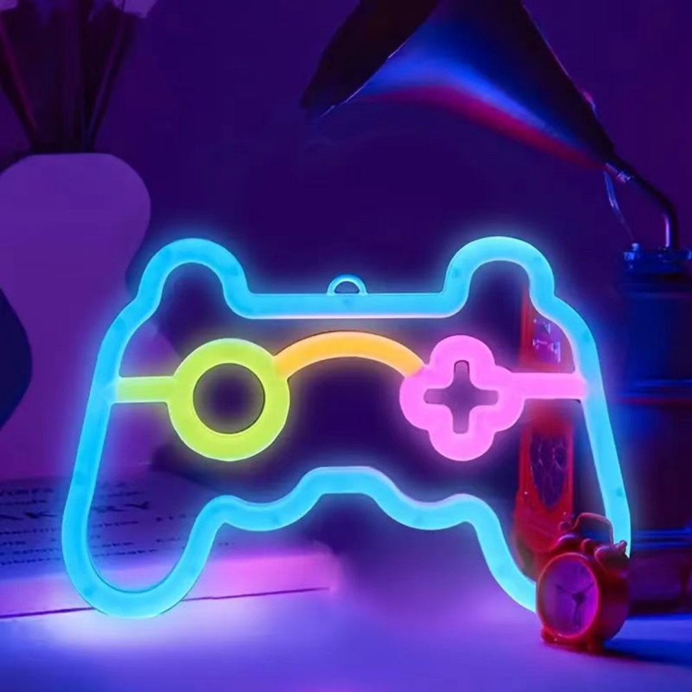 1個 USB給電式ゲームコントローラーネオンサインLEDライ - Smart Home Poster のレビューと価格