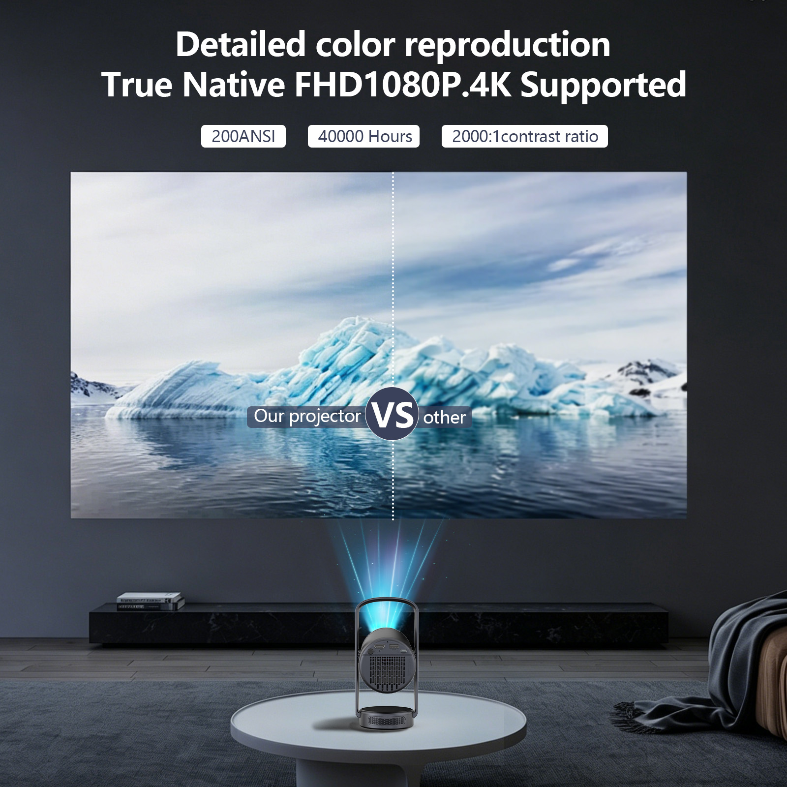 2026年新型スマートポータブルプロジェクター 1080Pフ - Smart Home X10 のレビューと価格
