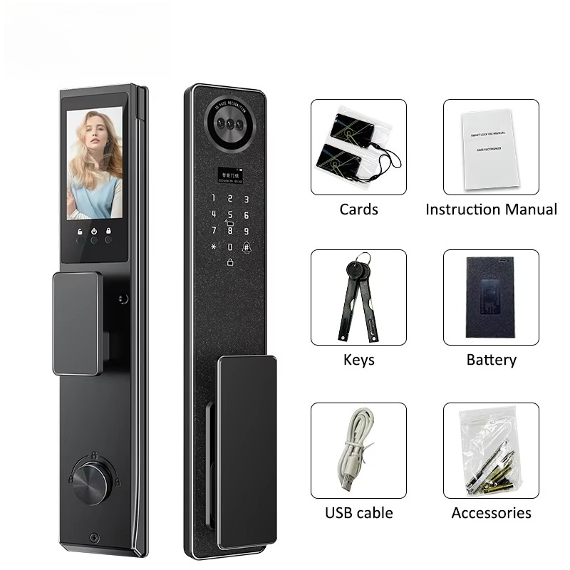 Tuya WiFi スマートドアロック、家庭用生体認証指紋ロ - Smart Home のレビューと価格