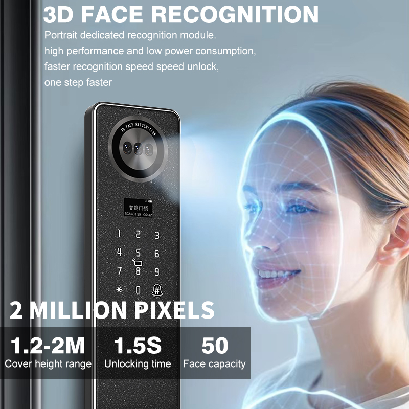 Tuya WiFi スマートドアロック、家庭用生体認証指紋ロ - Smart Home のレビューと価格