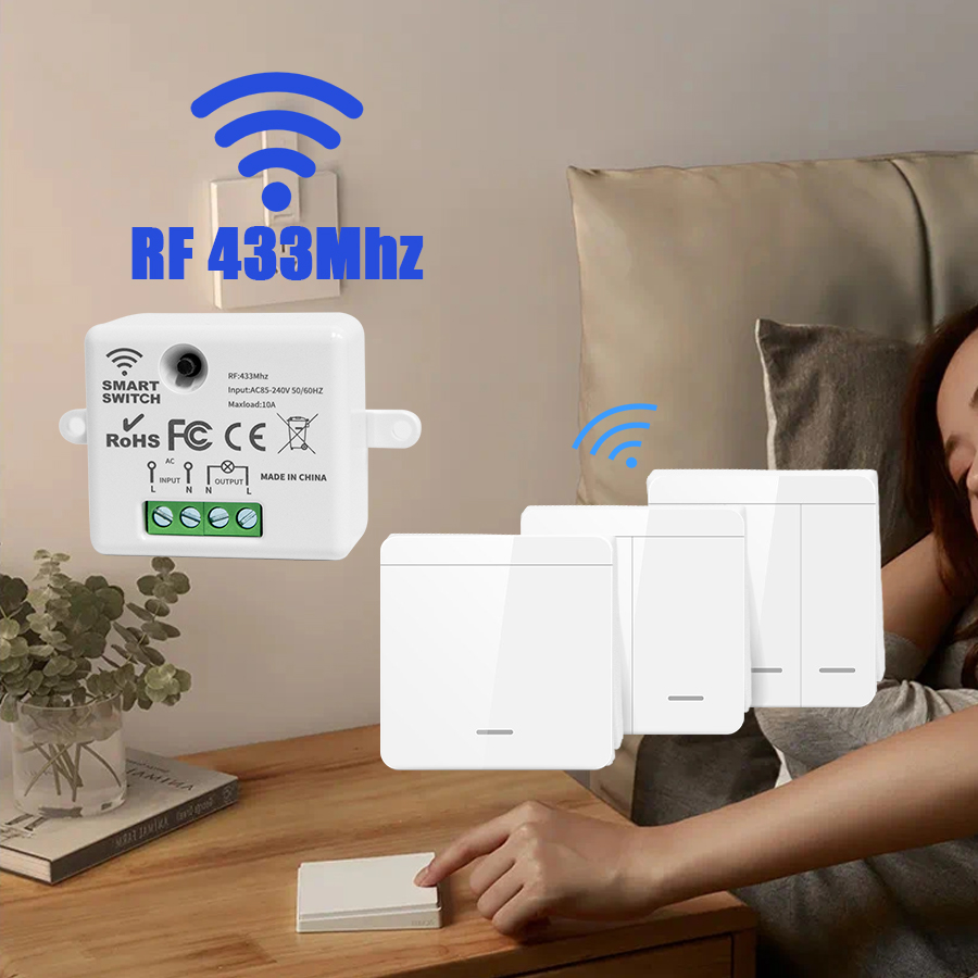RF 433Mhzリモコン式ワイヤレスライトウォールスイッチ - Smart Ir Remote Controller のレビューと価格