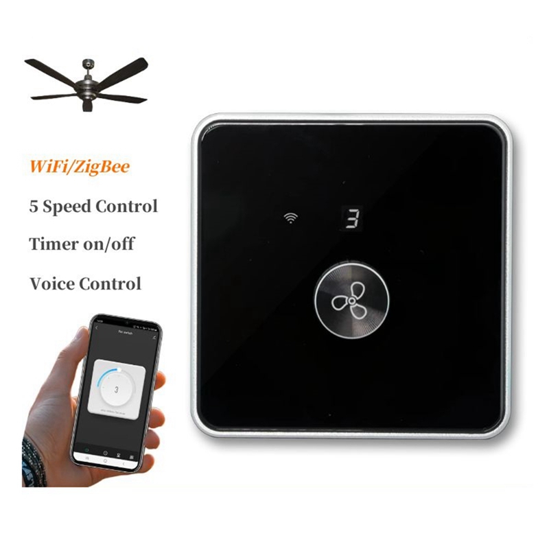 スマート Wifi ファンスイッチ 5 速度制御 EU シー - Smart Home のレビューと価格