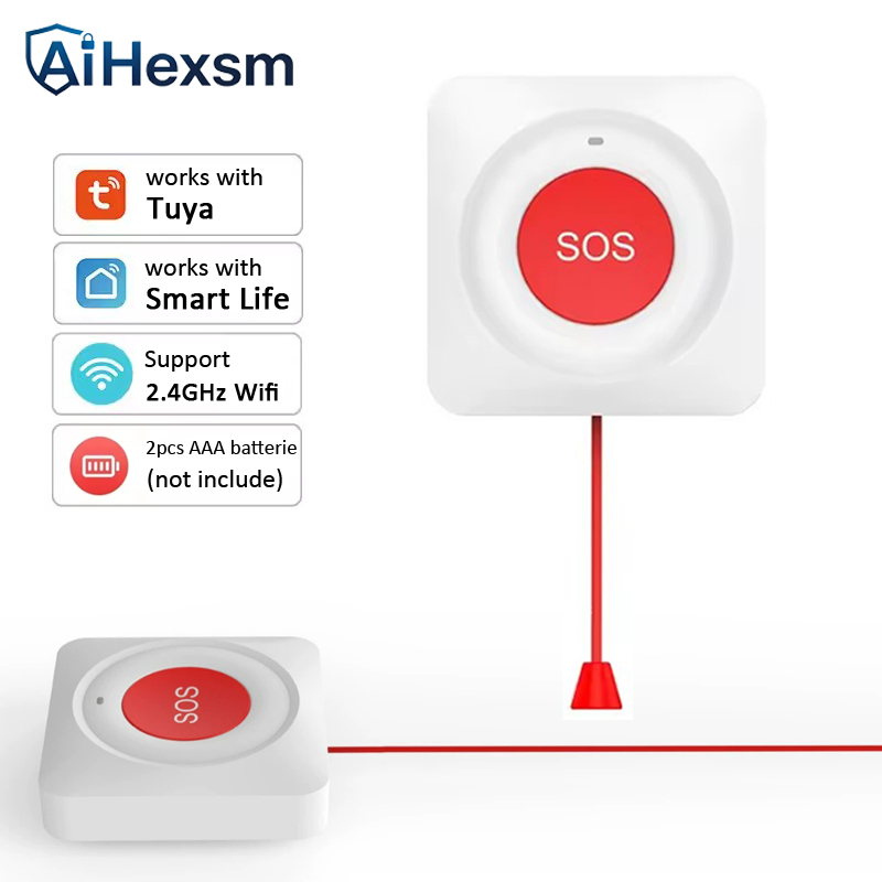 Tuya WiFi SOSボタン 簡単プルロープ 1キー緊急 - Smart Elderly Home のレビューと価格