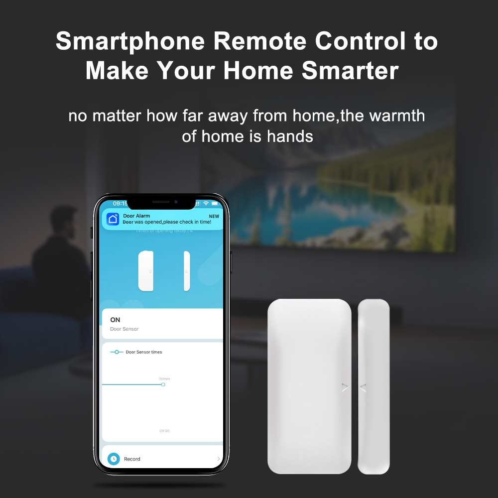 Tuya Zigbee ワイヤレスドア窓センサーミニスマート - Smart Home Ecosystems のレビューと価格