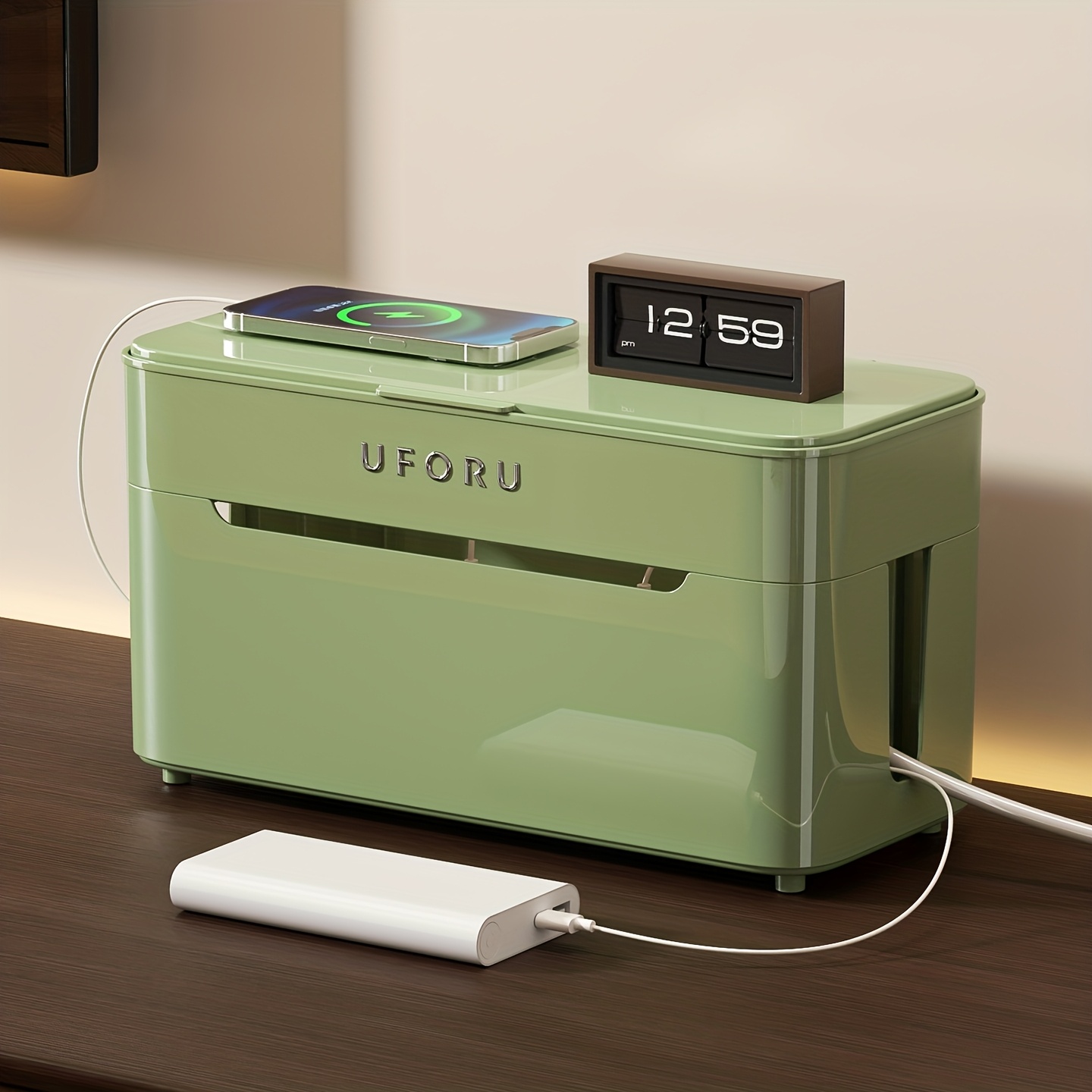二重層電源タップオーガナイザーボックス防塵ケーブル管理ストレ - Smart Home Pc のレビューと価格