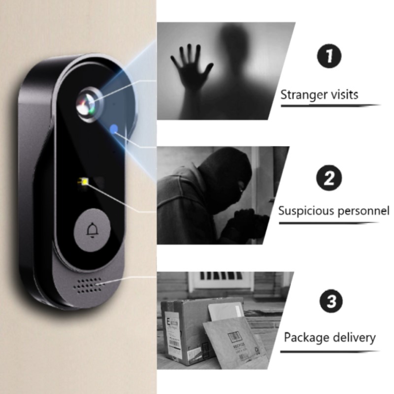 Tuya WIFI カメラドアベル HD ビデオインターホン - Smart Home Video Doorbell Enhanced Security With Smart Doorbell のレビューと価格