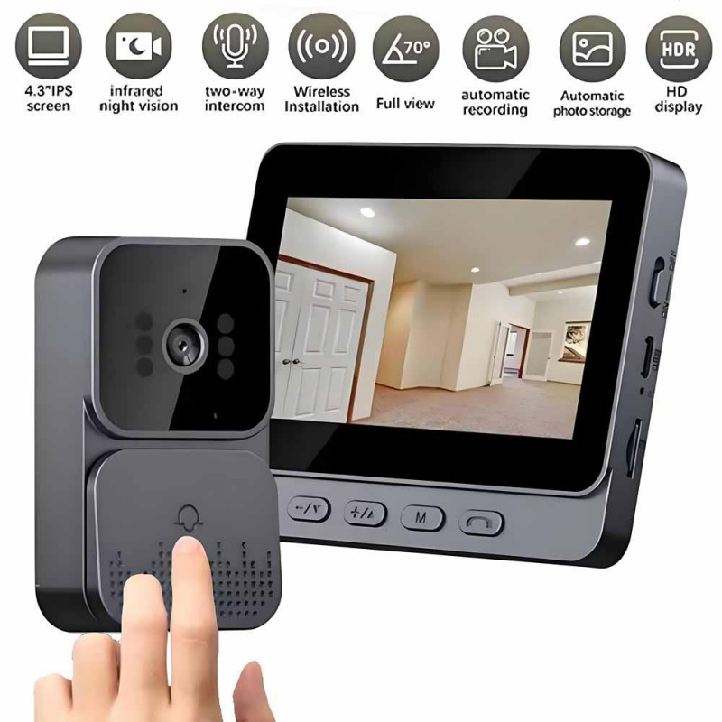 スマートWiFi 2.4Gワイヤレスドアベル ビデオインター - Smart Home Video Doorbell Enhanced Security With Smart Doorbell のレビューと価格