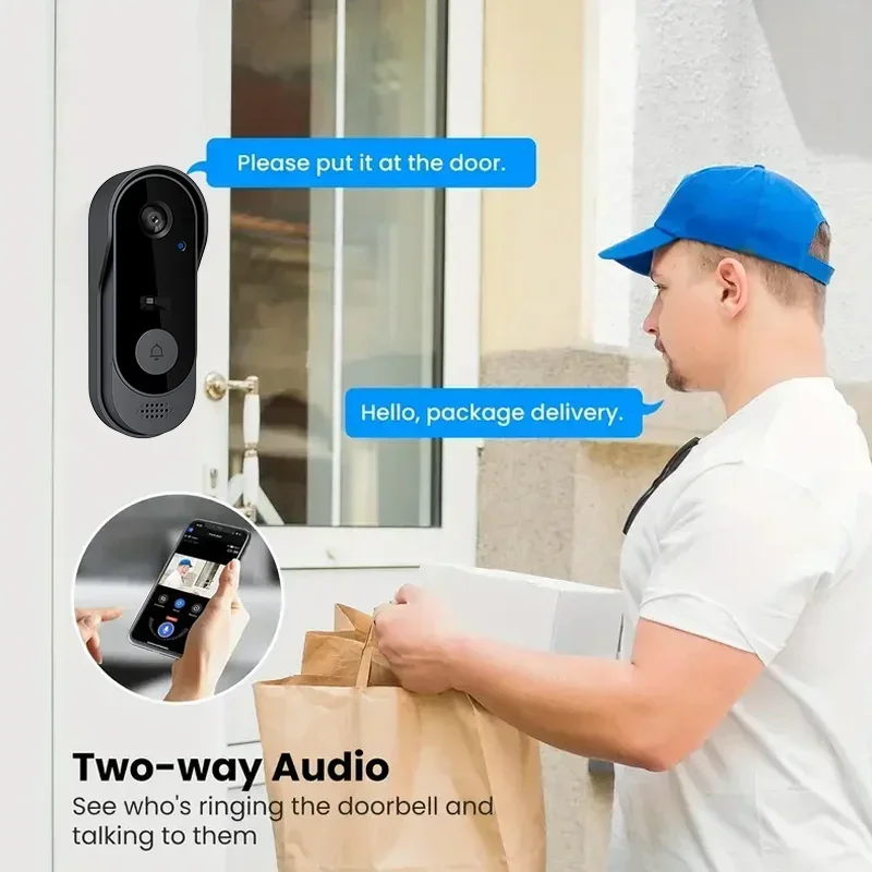 ビデオHDワイヤレス防水ドアベルカメラ、ナイトビジョン＆音声 - Smart Home Video Doorphone Ezviz のレビューと価格