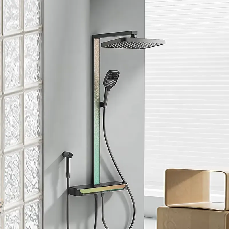 真鍮製デジタル滝シャワーセット壁掛けレインピアノスマートマッ - Smart Home のレビューと価格