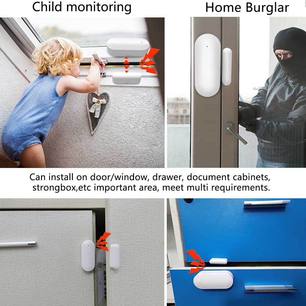 10 個 433MHz ワイヤレスドアセンサースマートアラー - Wireless Door Sensor のレビューと価格