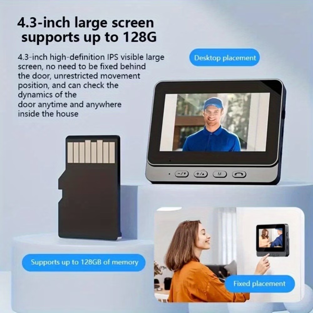 4.3インチIPS液晶ディスプレイ搭載、2.4GHzワイヤレ - Smart Home Video Doorphone Ezviz のレビューと価格