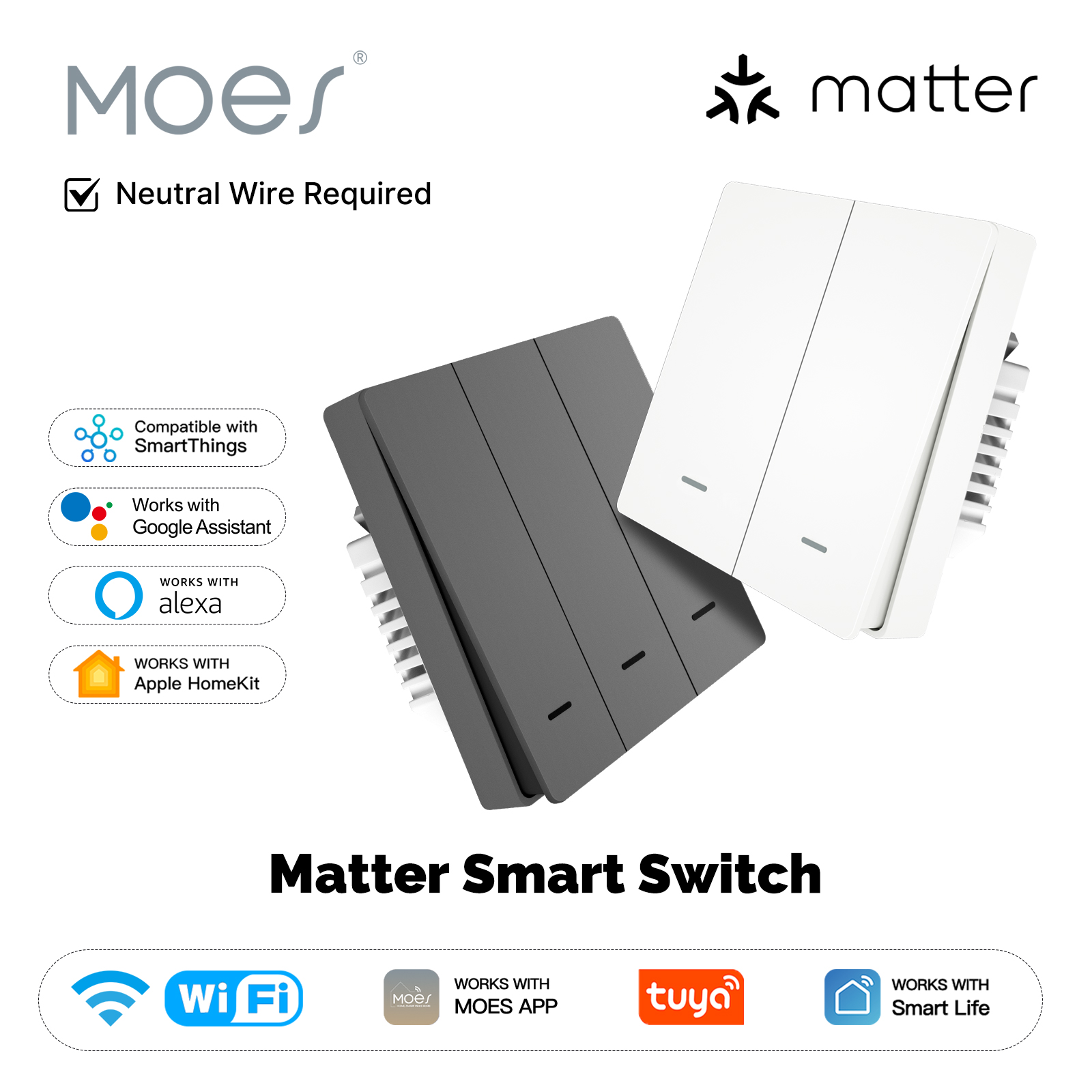 MOES Matter Tuya WiFi スマート ライト - Smart Ir Remote Controller のレビューと価格