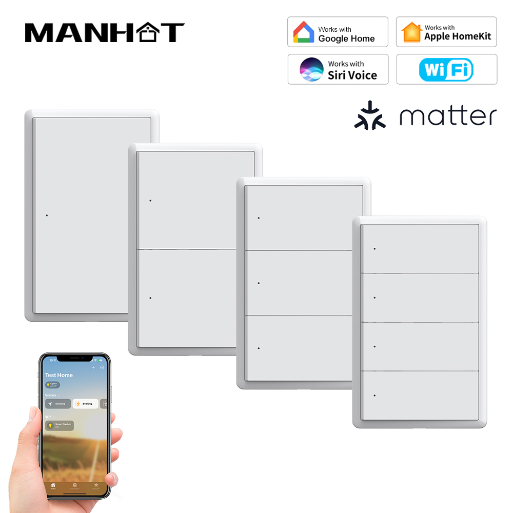 MANHOT ホームキット WiFi スマートスイッチ ニュ - Tuya Smart Switch のレビューと価格