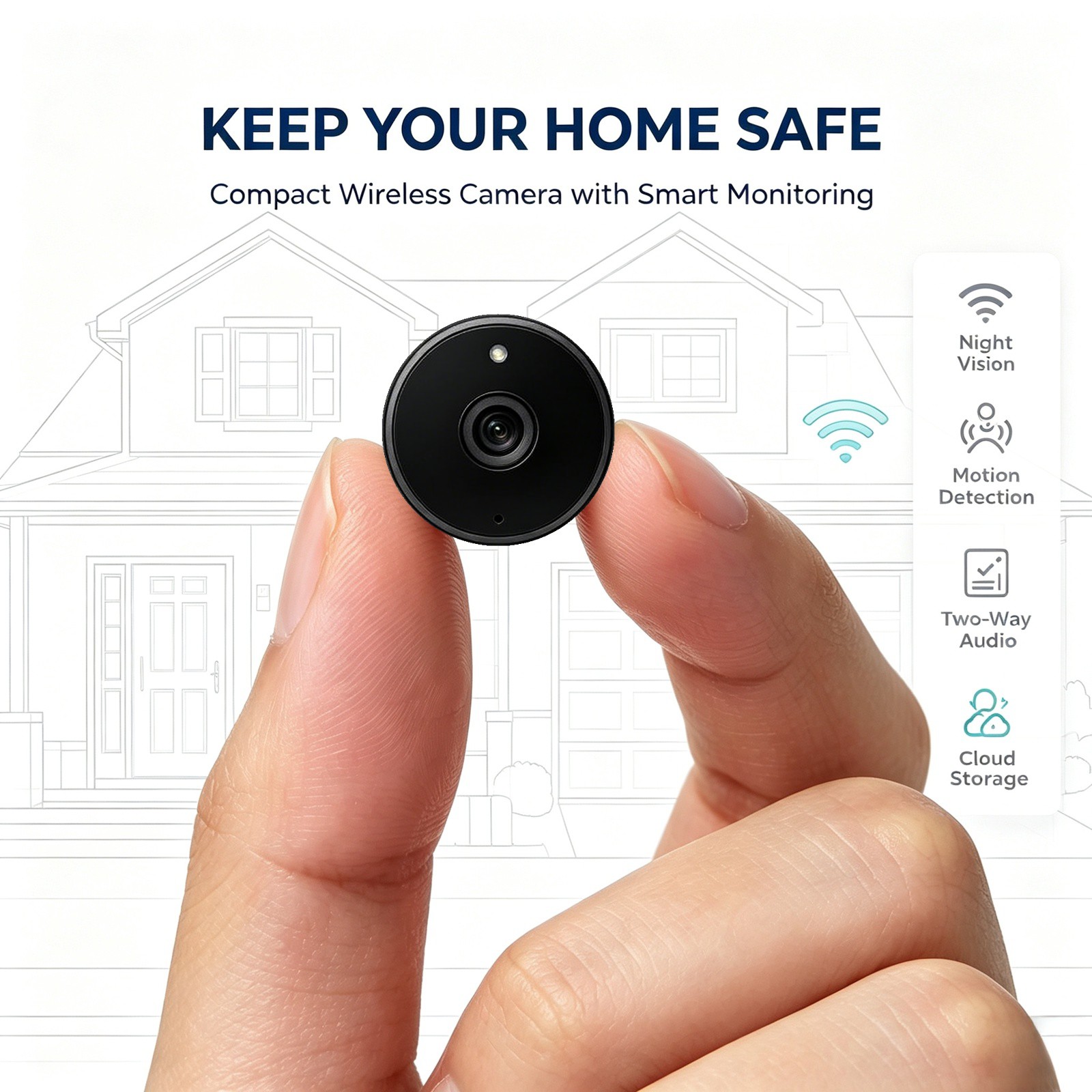 WQ28 WIFIスマート監視モニター リアルタイム遠隔監視 - Smart Home Devices Images のレビューと価格
