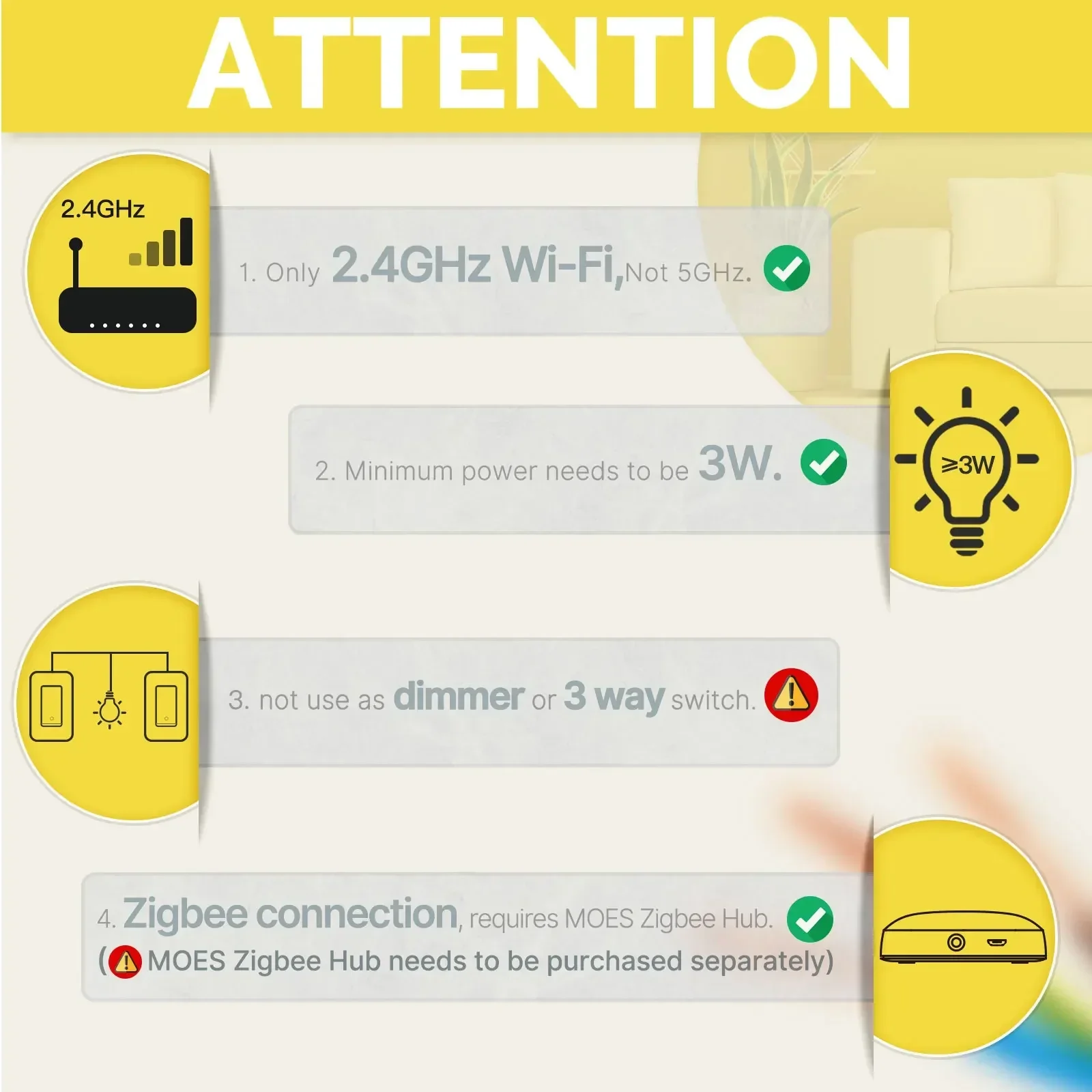 MOES Tuya ZigBee US スマートライトスイッ - Tuya Smart Switch のレビューと価格