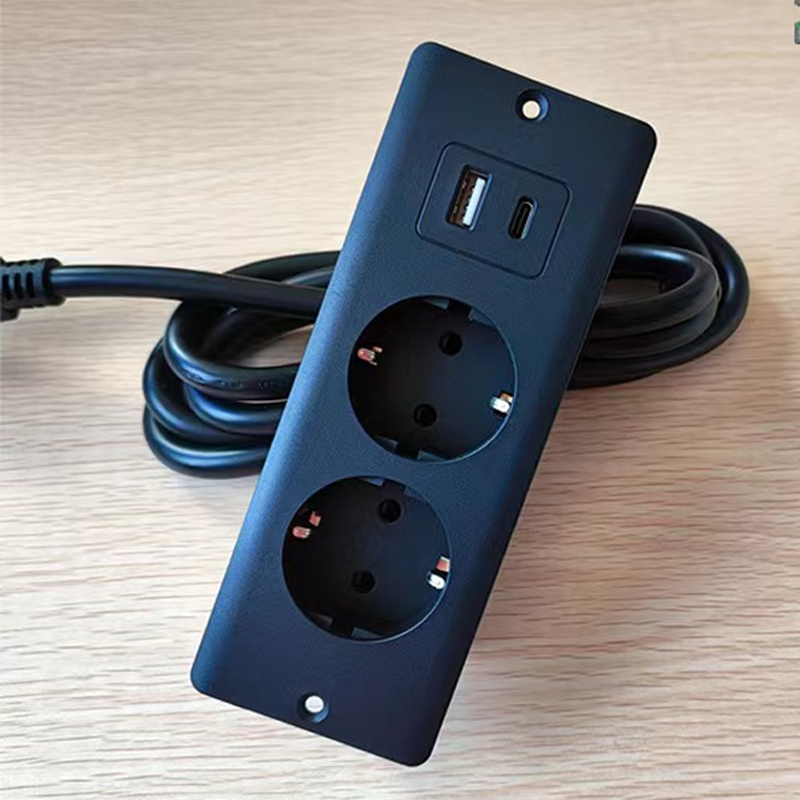 EU KR テーブル埋め込みソケット 2 コンセント USB - Smart Home Pc のレビューと価格