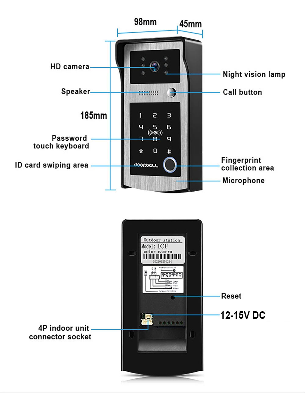 Wifi Tuya 7インチタッチスクリーンWifiビデオド - Smart Home Video Doorbell Enhanced Security With Smart Doorbell のレビューと価格