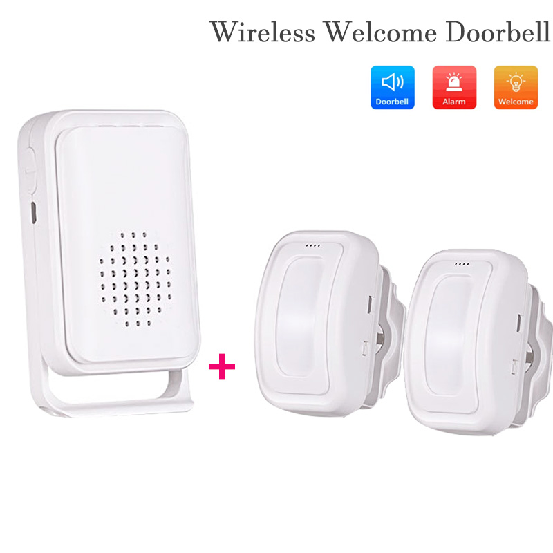 ワイヤレスウェルカムドアベル,赤外線センサー,誘導アラーム, - Wireless Door Sensor のレビューと価格