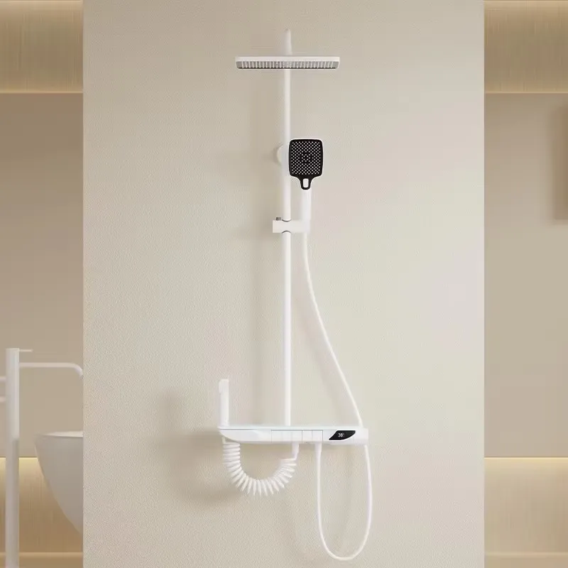 スマートデジタルサーモスタットシャワーセット真鍮ピアノキーバ - Smart Home のレビューと価格